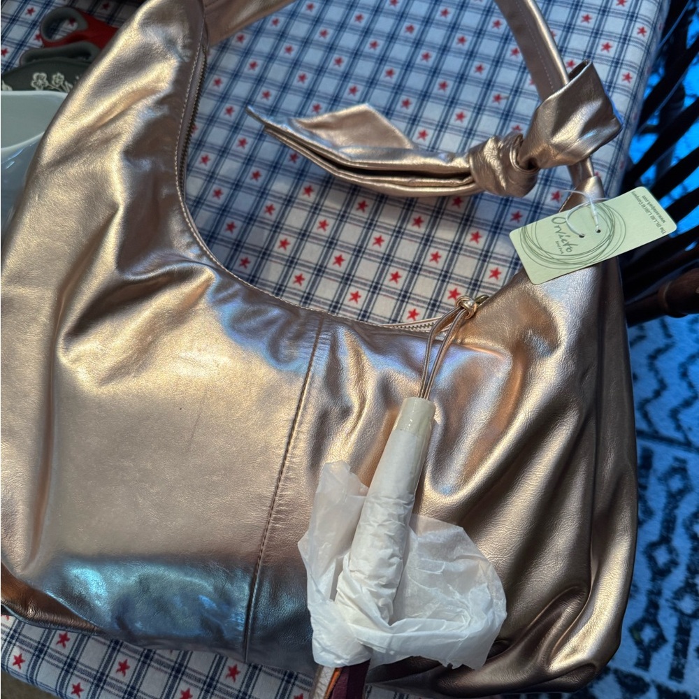 Chic Metallic Hobo Bag